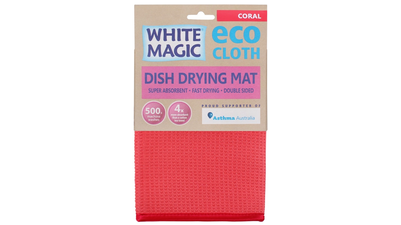 White Magic Eco Cloth Dish Drying Mat Rose