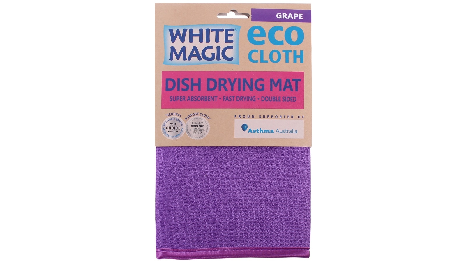 White Magic Dish Drying Mat - Grape