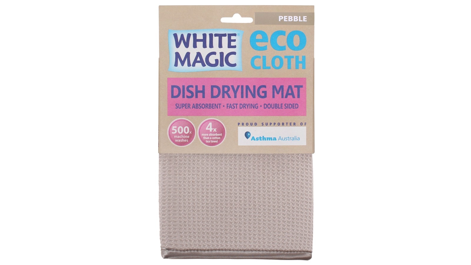 White Magic Dish Drying Mat Pebble