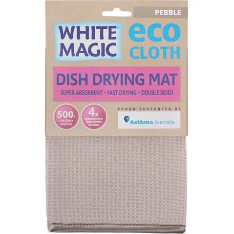 White Magic Dish Drying Mat - Pebble
