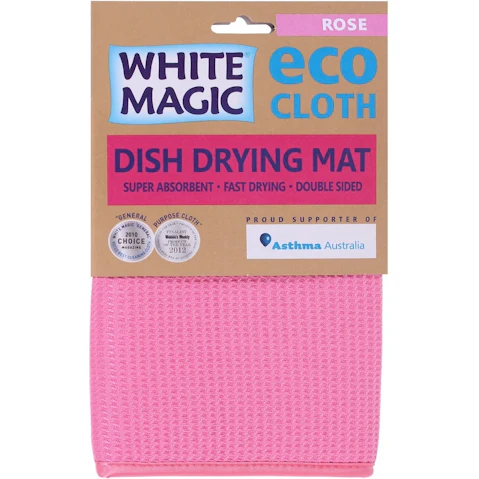 White Magic Dish Drying Mat - Rose