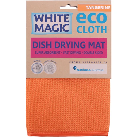 White Magic Dish Drying Mat - Tangerine
