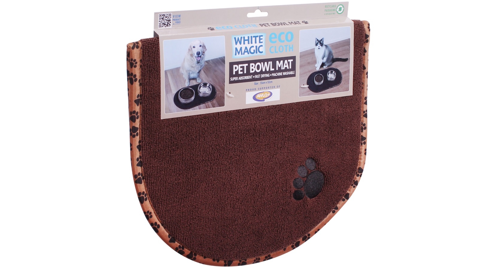 White Magic Pet Bowl Mat