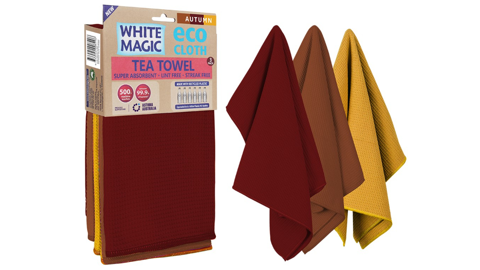 Eco Cloth Pack of 3 Autumn Tea Towel