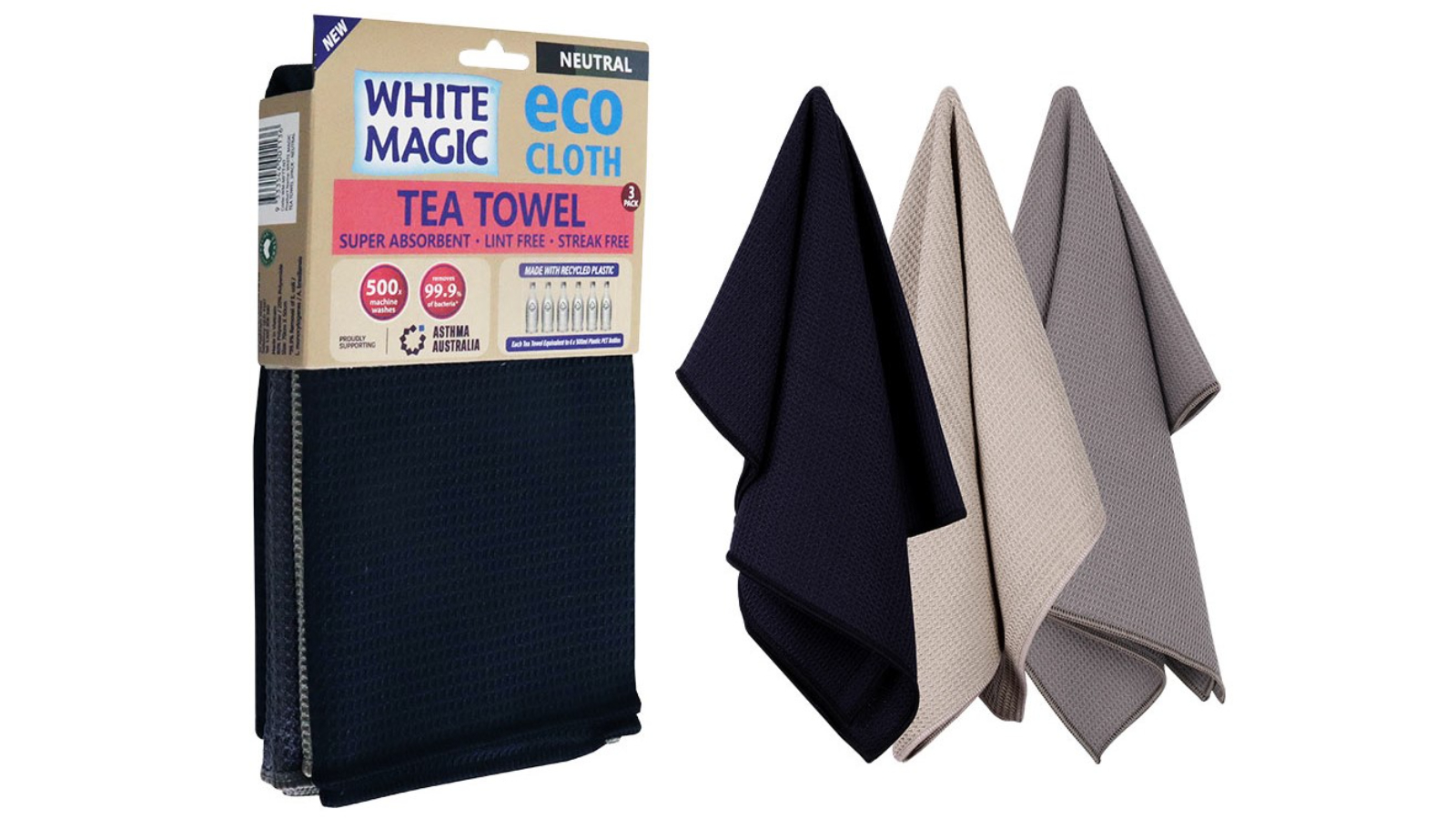 Eco Cloth Pack of 3 Neutral Tea Towel