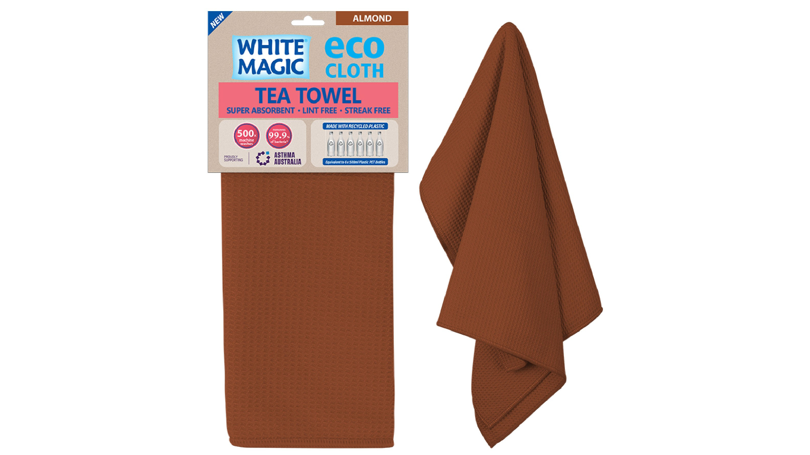 Eco Cloth Single Tea Towel - Almond