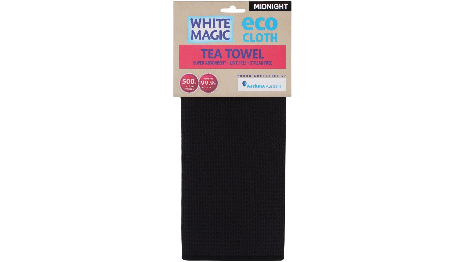 White Magic Single Tea Towel - Midnight