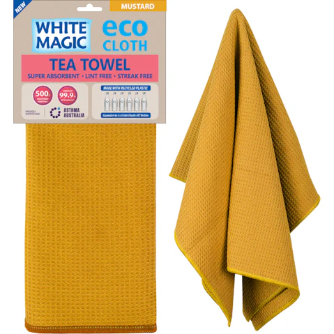Eco Cloth Single Tea Towel - Mustard