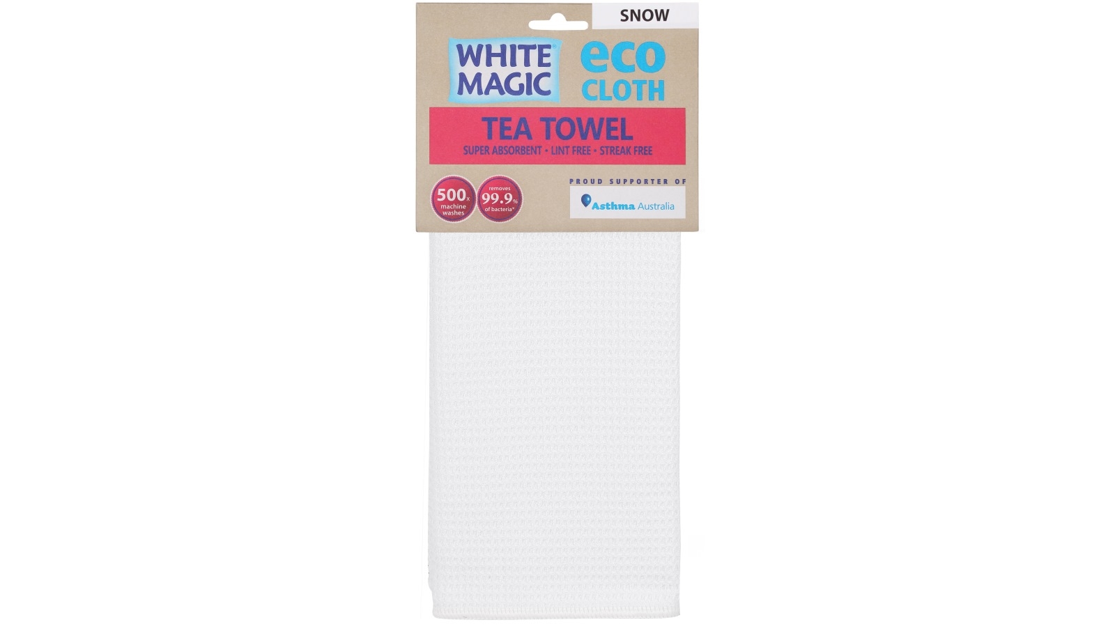 White Magic Single Eco Cloth Tea Towel - Snow