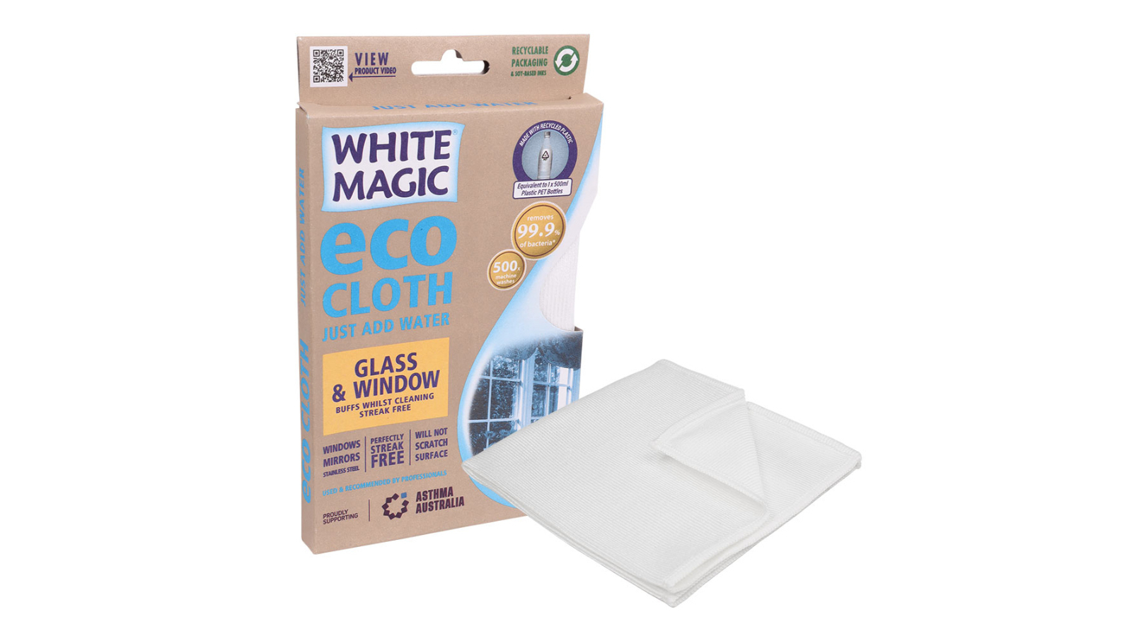 White Magic Eco Cloth Microfibre Glass Window Buffer
