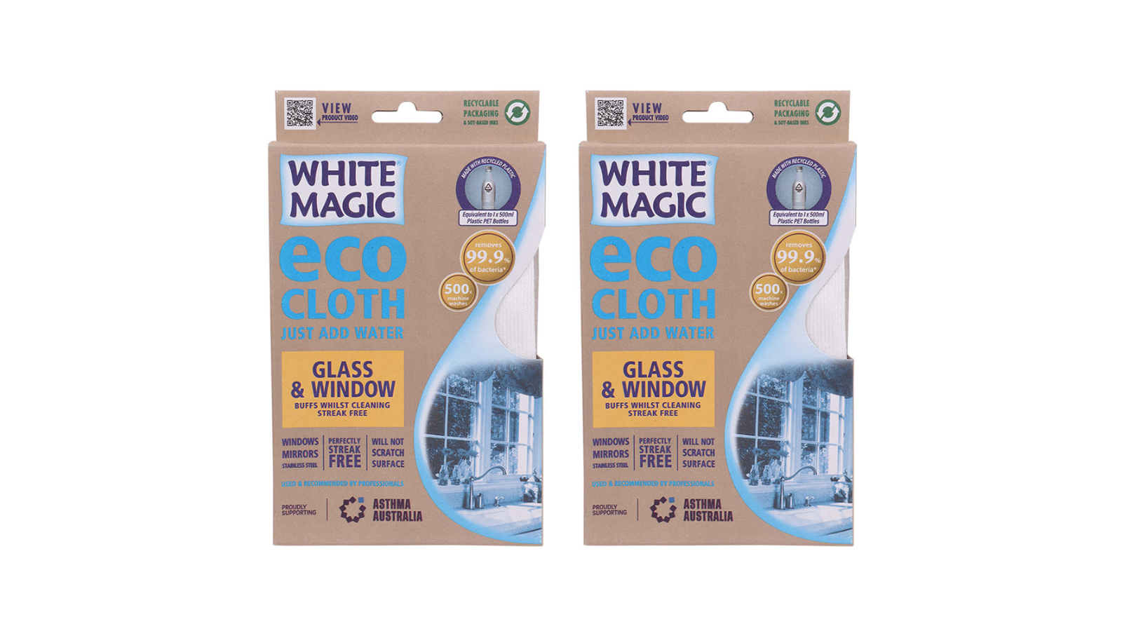 White Magic 2 Piece Eco Cloth Microfibre Cleaner