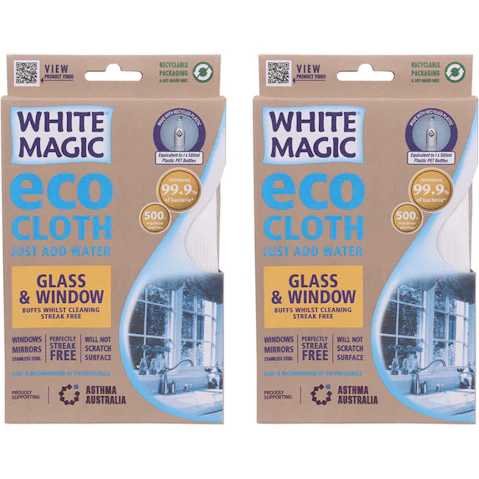 White Magic 2 Piece Eco Cloth Microfibre Cleaner