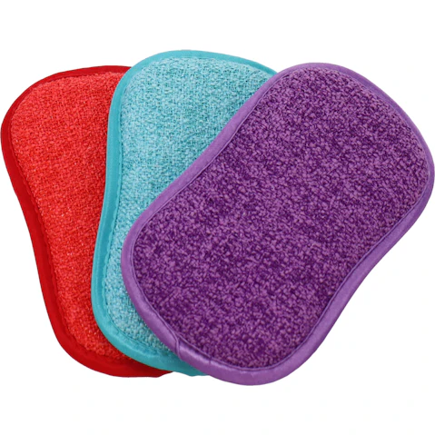 White Magic 3 Piece Eco Cloth Rainbow Washing Up Pad
