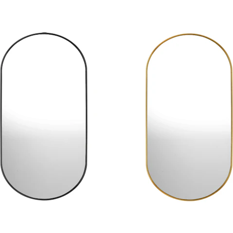 Oikiture Set of 2 Home Decor 84 x 50cm Oval Wall Mirror