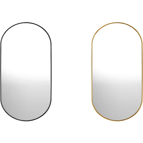 Oikiture 84 x 50cm Home Decor Oval Bedroom Makeup Wall Mirror