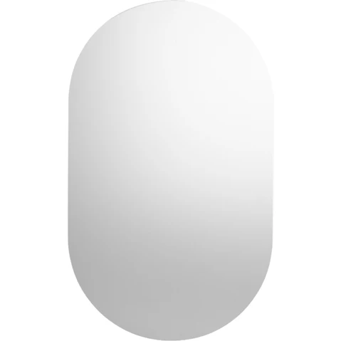 Oikiture Frameless Oval Makeup Wall Mirror - 84 x 50cm