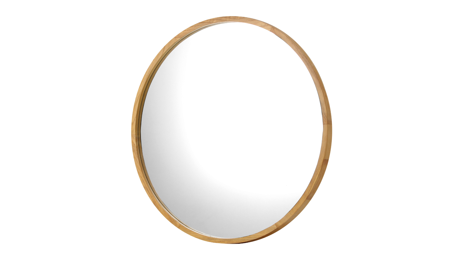 Oikiture Wood Round Wall Mirror - 70cm | Harvey Norman