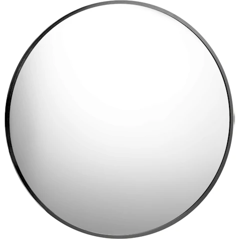 Oikiture Wall Mirrors Round Makeup Mirror Decorative - Black