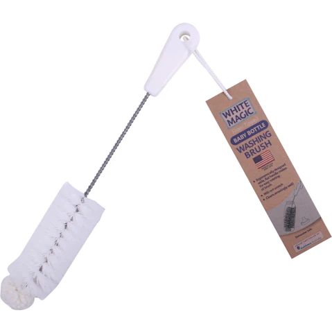 White Magic Foam Tipped Baby Bottle Washing Brush