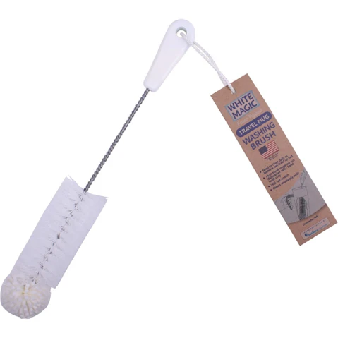 White Magic Foam Tipped Travel Mug Washing Brush