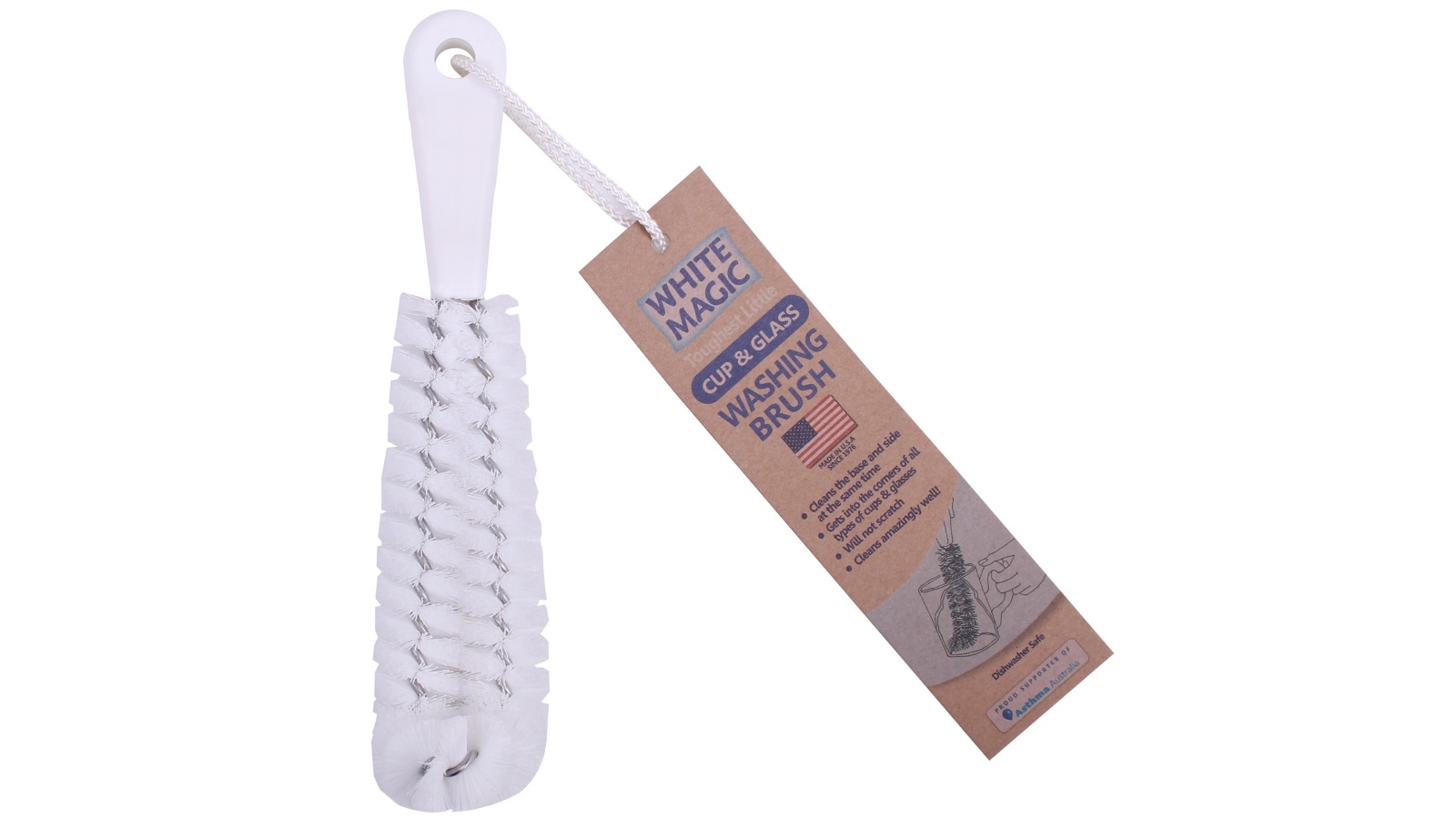 White Magic Toughest Little Cup & Glass Washing Brush