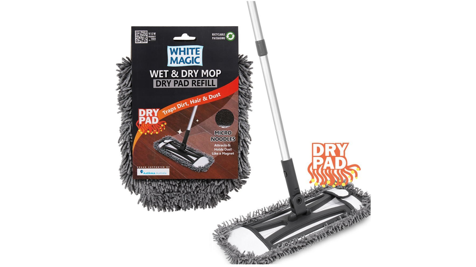 White Magic Wet and Dry Mop Dry Pad Refill