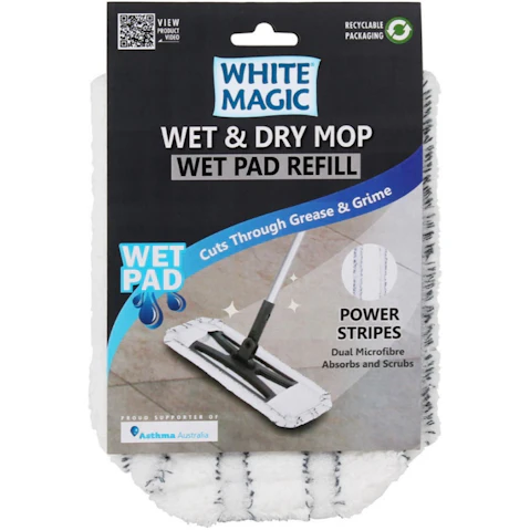 White Magic Wet and Dry Mop Wet Pad Refill