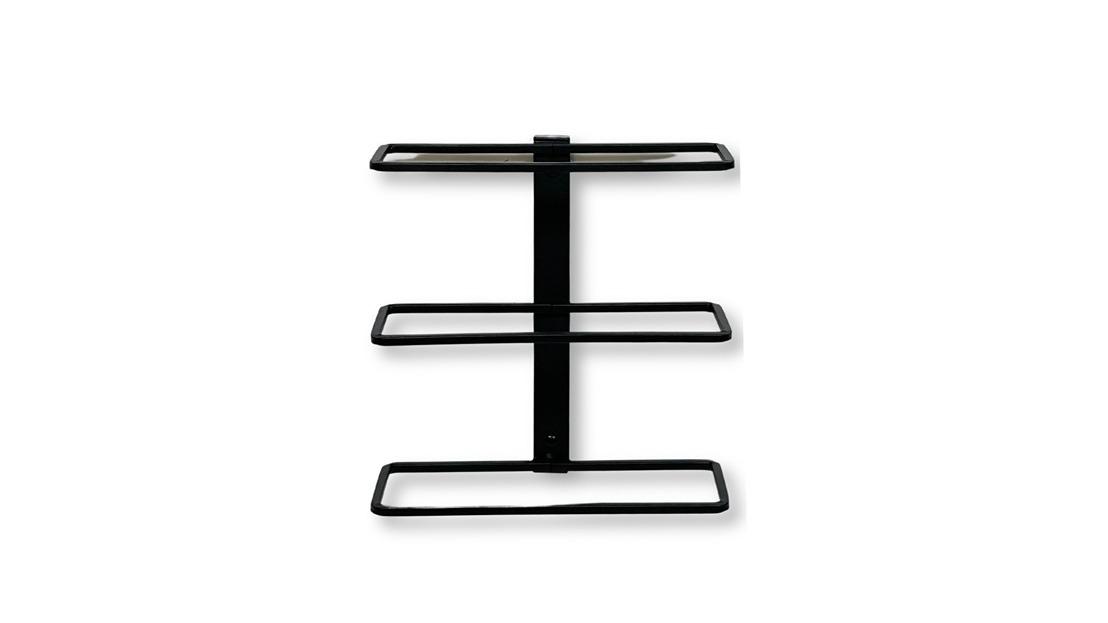 KingsBottle Metal Wall Mounted H-Type Wine Rack - 3 Bottle