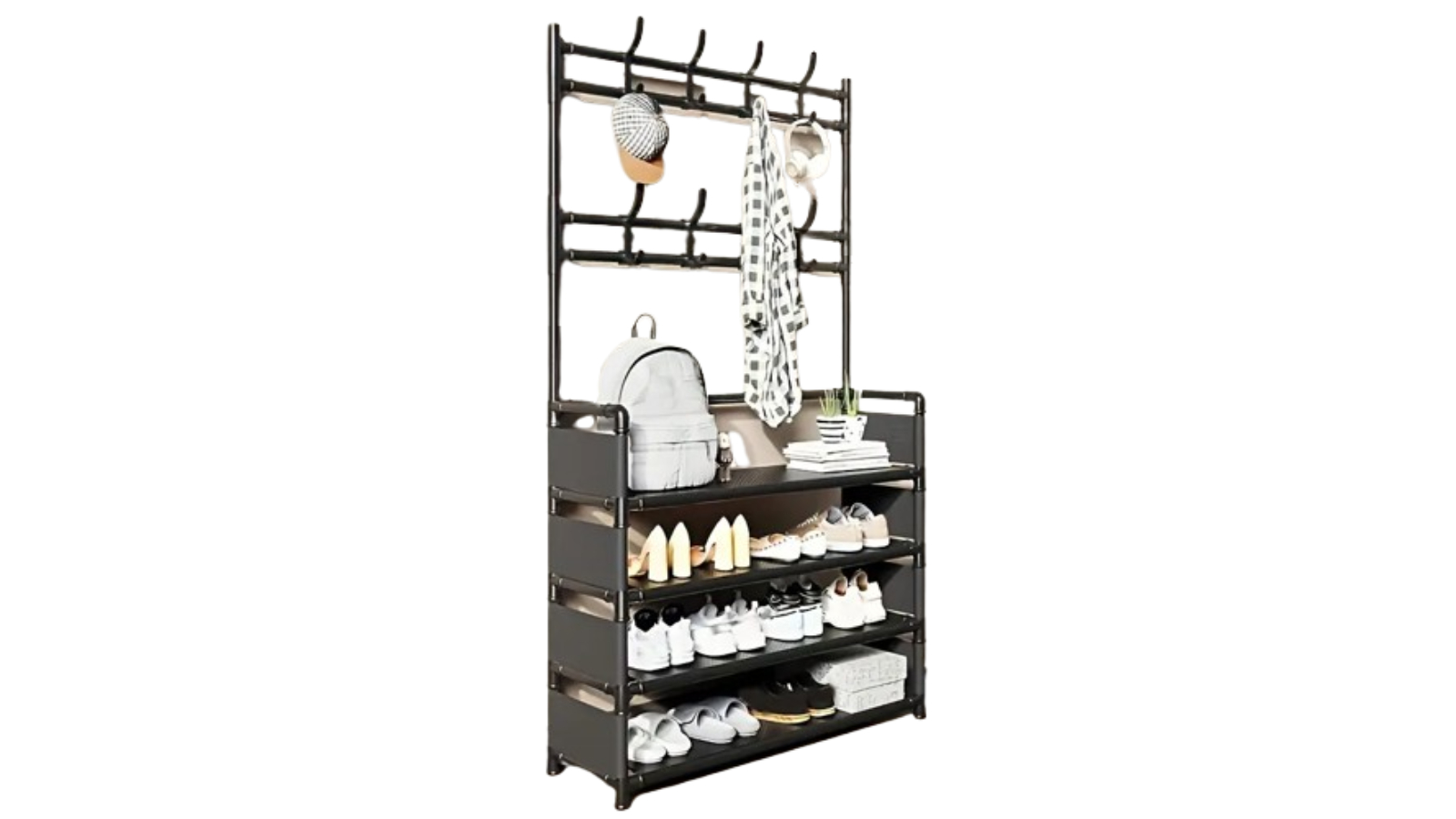NNETM 2-in-1 Wonder a Shoe and Coat Rack in Perfect Harmony