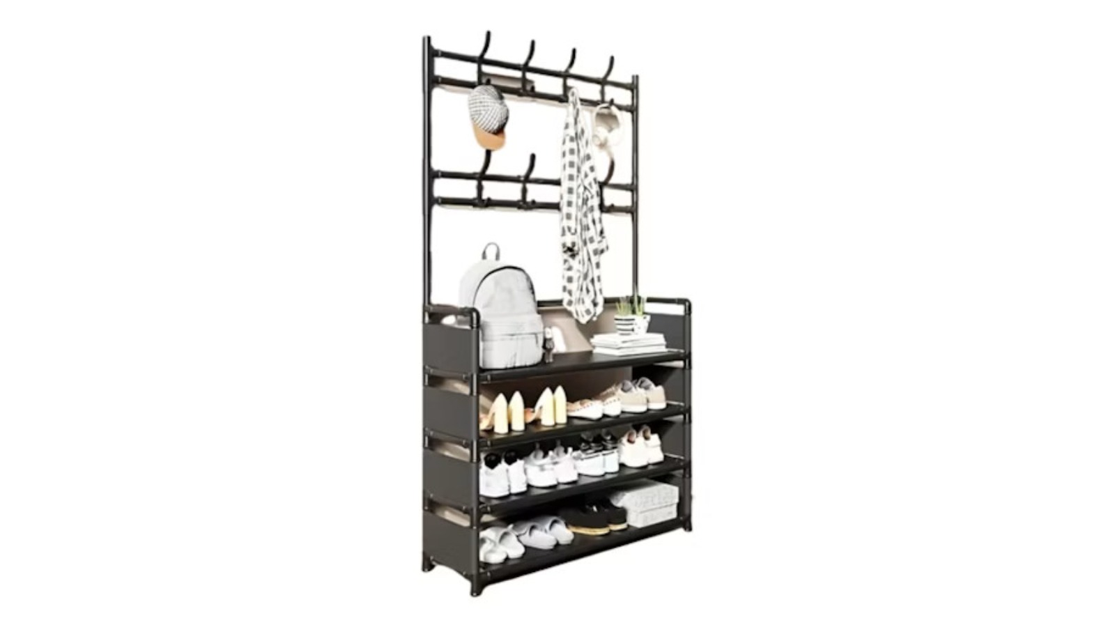 NNETM 2-in-1 Wonder: A Shoe/Coat Rack in Perfect Harmony