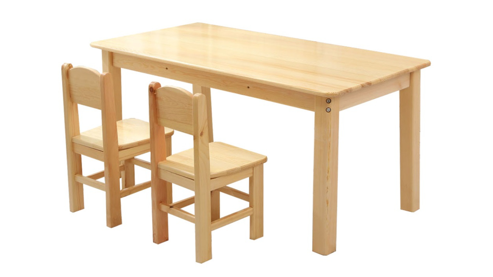 HelloDeal 120 x 60cm Wooden Kids Study Table and 2 Chair Set Timber Harvey Norman