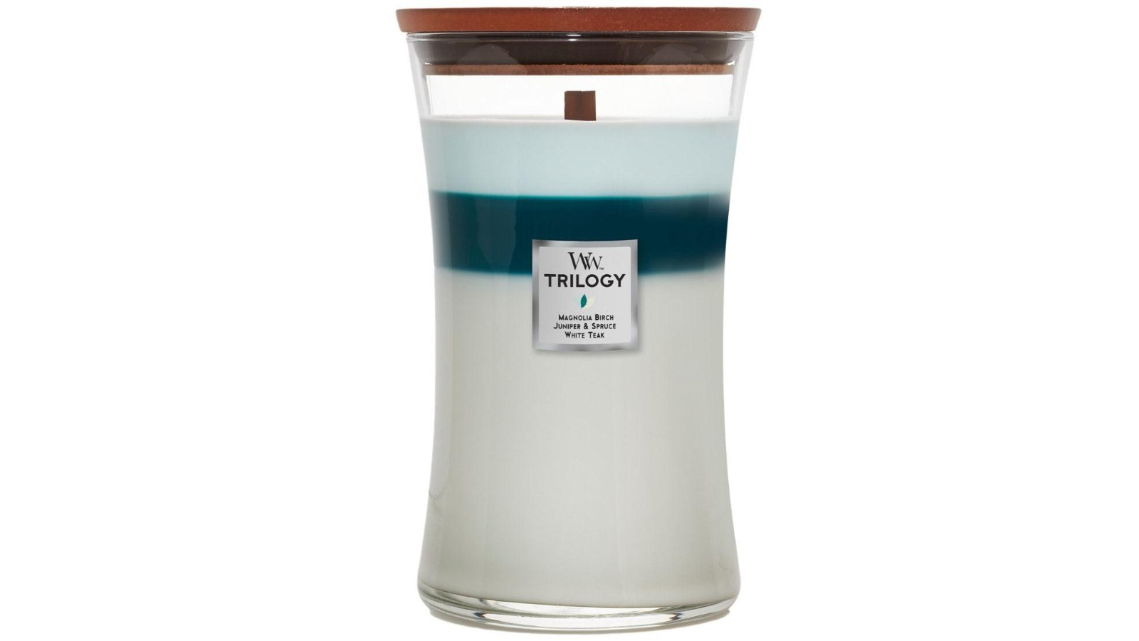 Woodwick Large Icy Woodland Trilogy Hourglass Candle