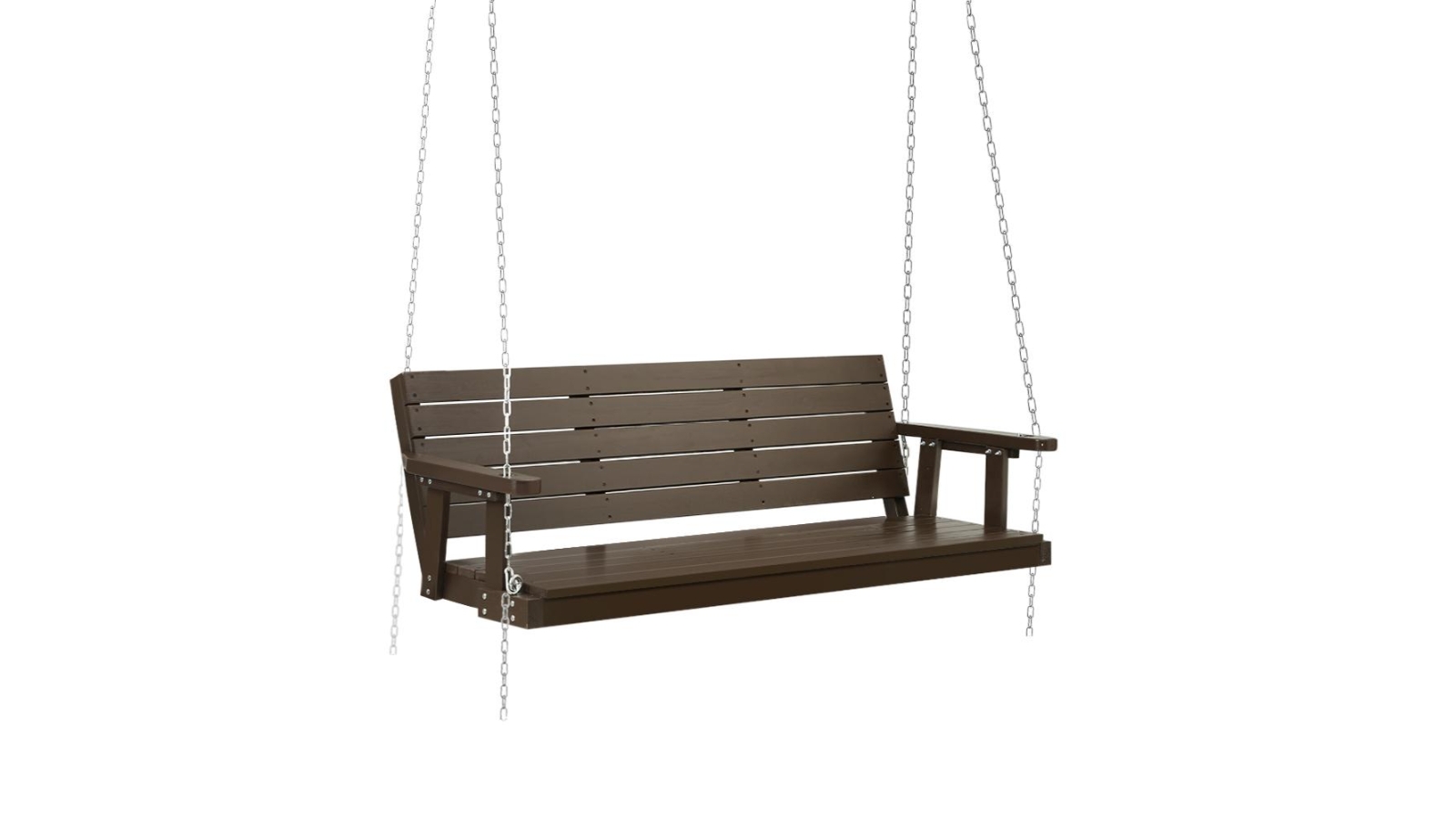 Gardeon Porch Swing Wooden 3 Seater - Brown