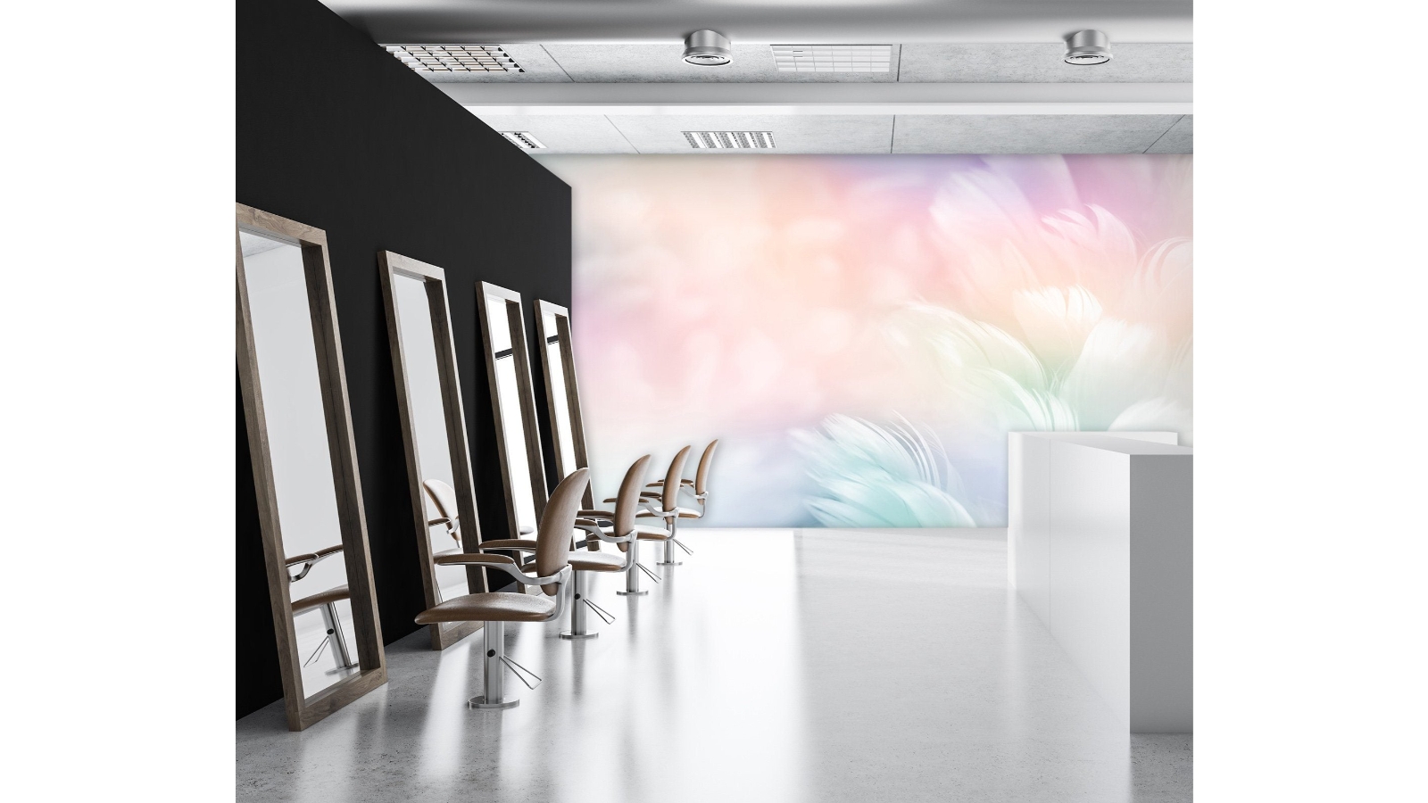 Beautiful Feather 093 Peel & Stick Removable Vinyl Wallpaper Mural