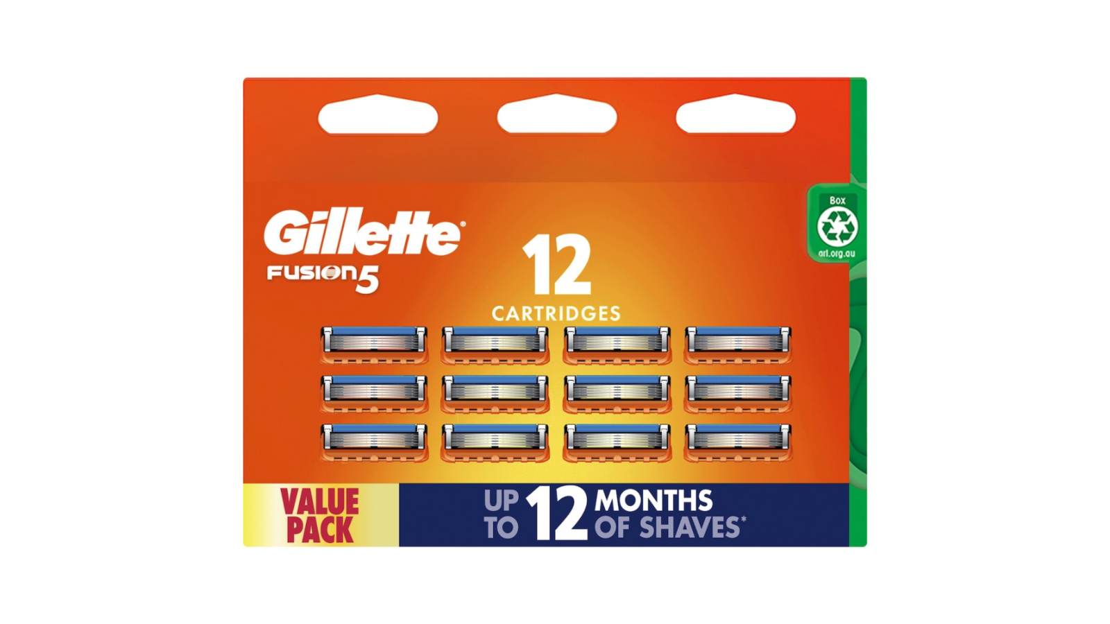 Gillette Pack of 12 Fusion 5 Cartridge
