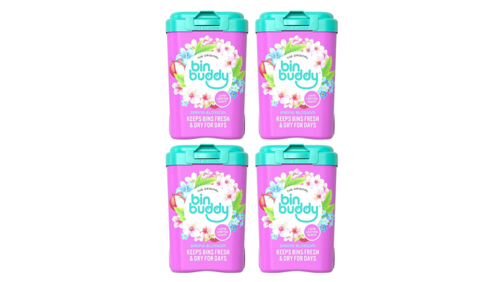 Bin Buddy 4 Piece Fridge Deodoriser Spring Blossom - 450g