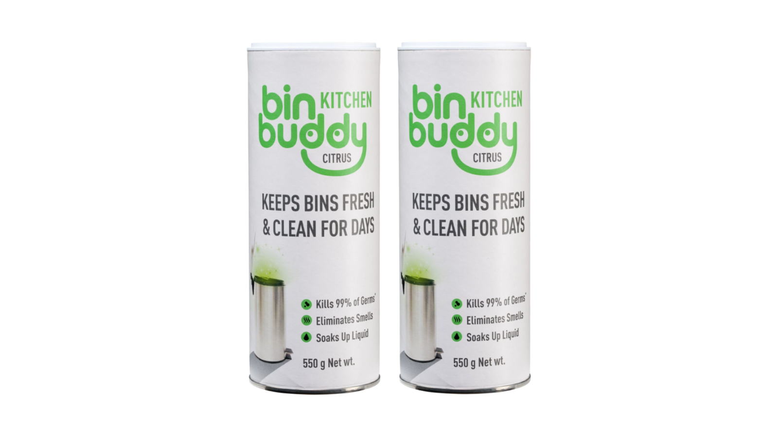 Bin Buddy Pack of 2 Citrus 550g Power