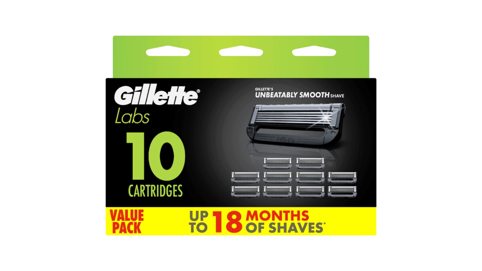 Gillette Pack of 10 Labs Cartridge