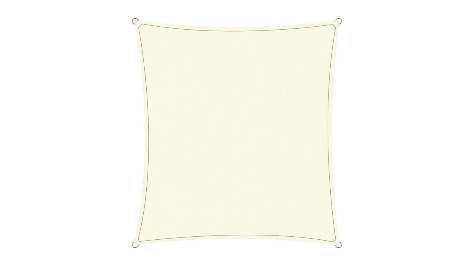 Wallaroo 160gsm Waterproof Cream Rectangle Sail Canopy - 4 x 6metre