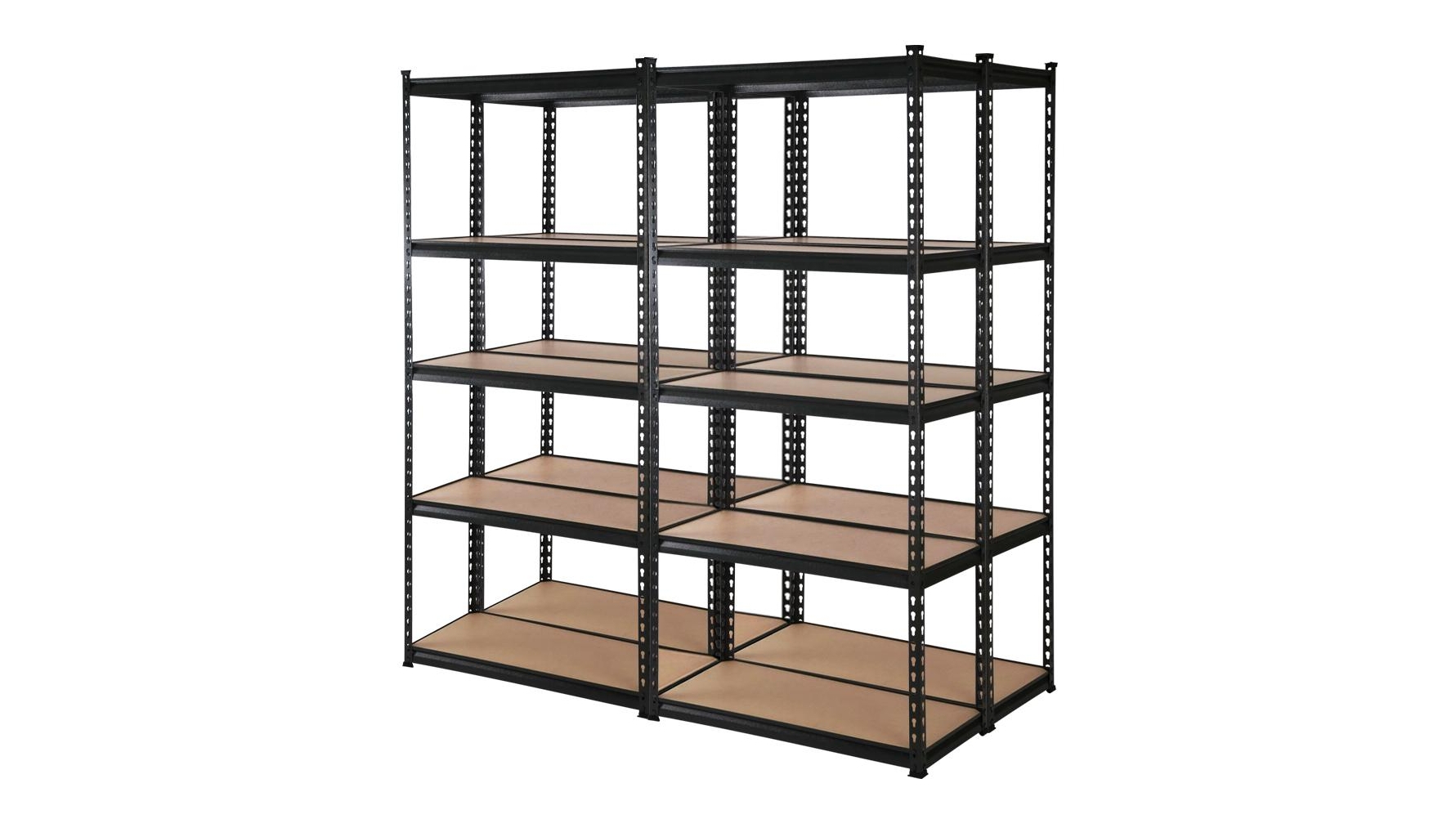 Giantz 5-Tier Matte Black Garage Shelving 1.8 Metre Warehouse Rack - Pack of 4
