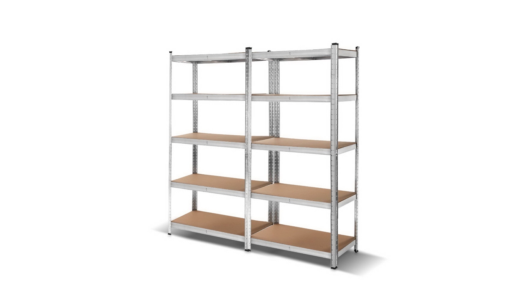 Giantz 2 X 0.9m 5 Shelf Steel Warehouse Rack - Silver