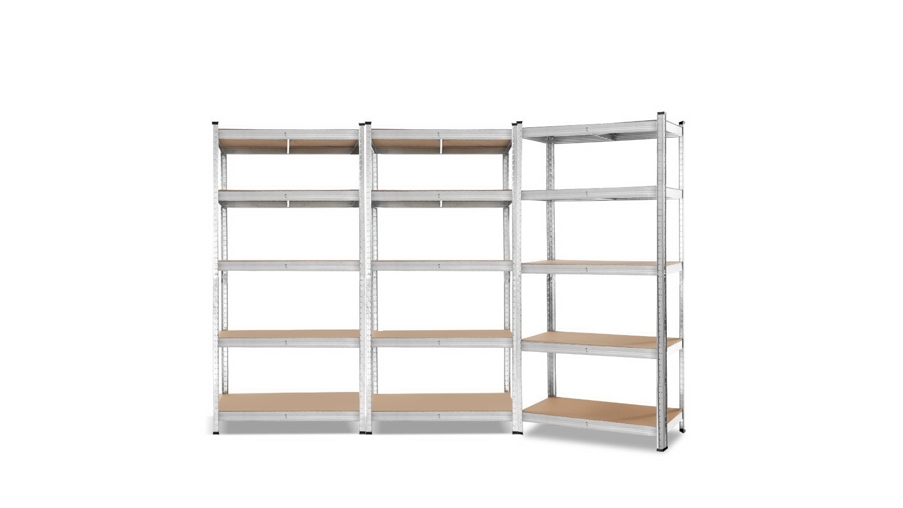 Giantz 3 X 0.9m 5 Shelf Steel Warehouse Rack - Silver