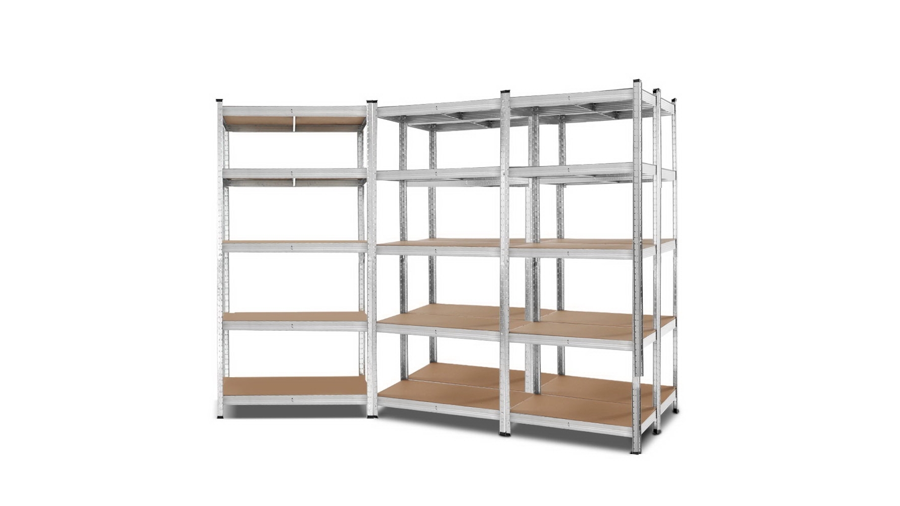Giantz 5 X 0.9m 5 Shelf Steel Warehouse Rack - Silver