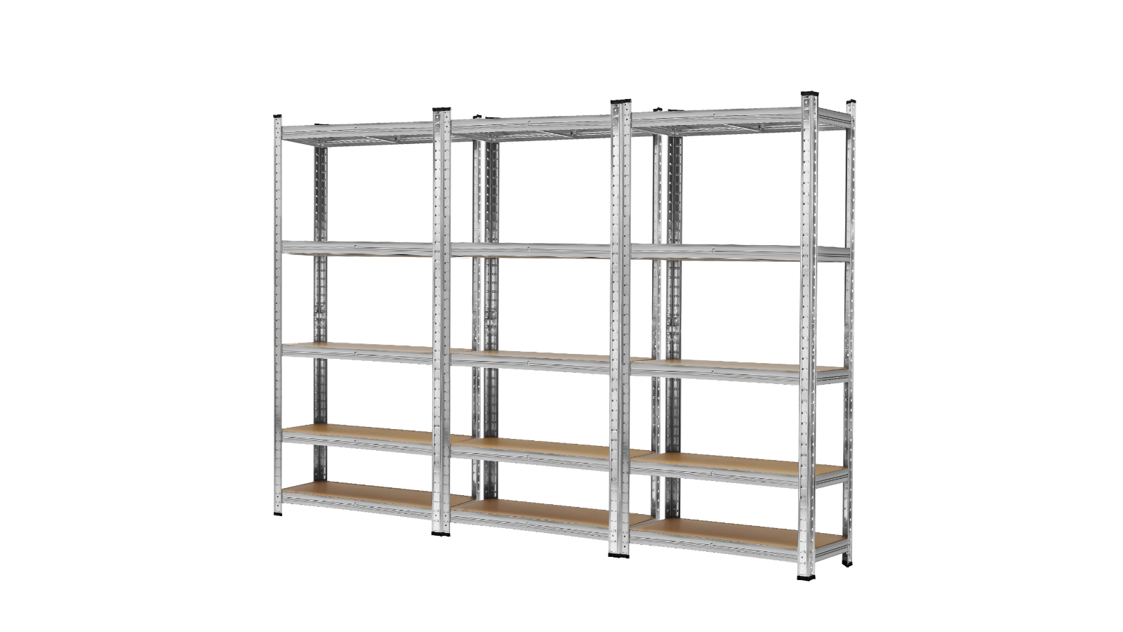Sharptoo 3 Piece Garage Shelving Shelves Warehouse Racking Storage Rack Pallet - 150cm