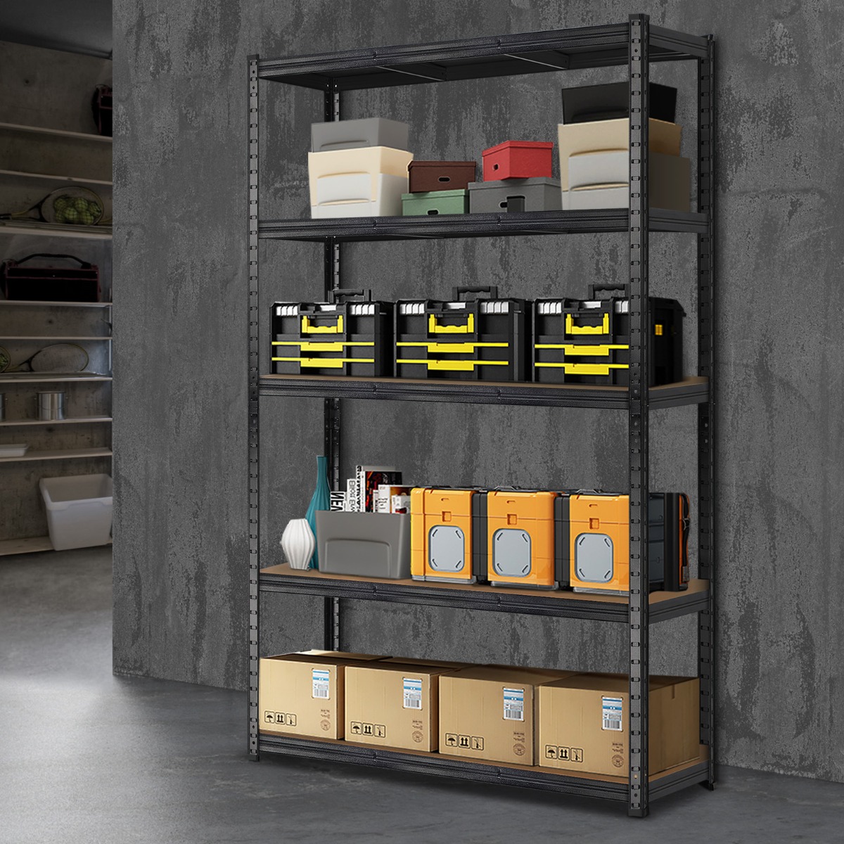 Sharptoo Garage Warehouse Shelving Black Harvey Norman