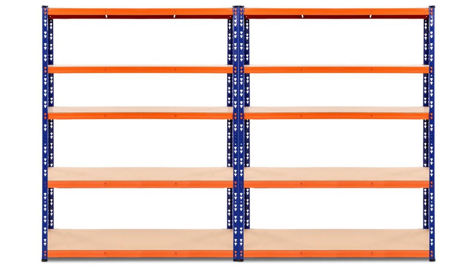 Giantz 2.4mx1.8m Garage Shelving Rack Orange/Blue Harvey Norman