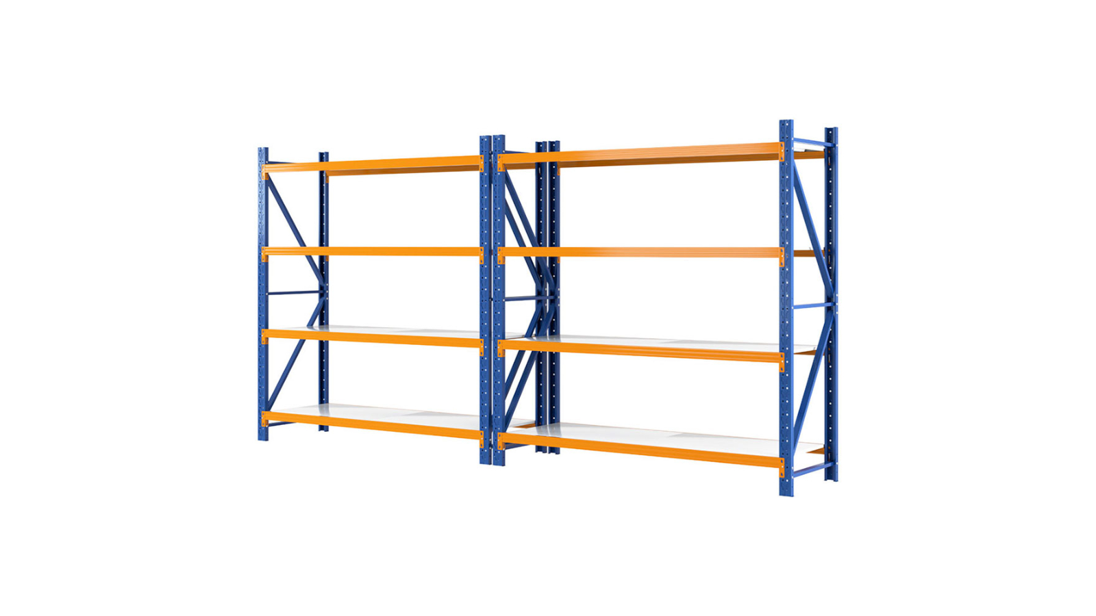 Giantz 4 x 2metre Garage Shelving Warehouse Rack - Orange/Blue