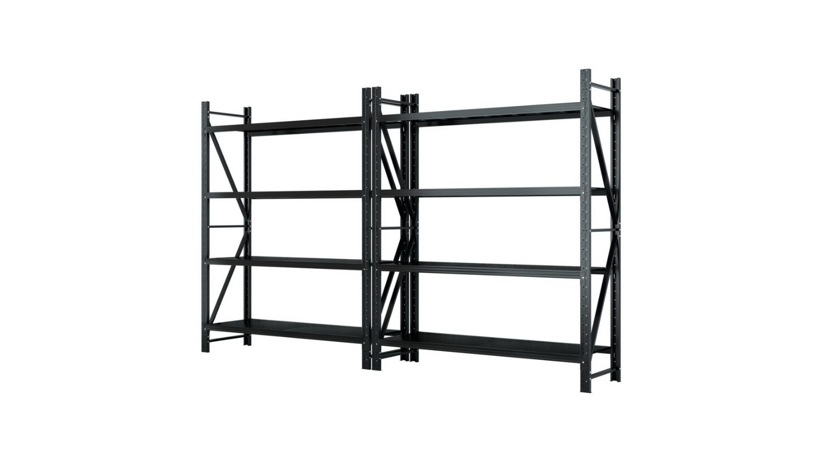 Giantz Black Garage Shelving Warehouse Rack - 4 x 2.4metre