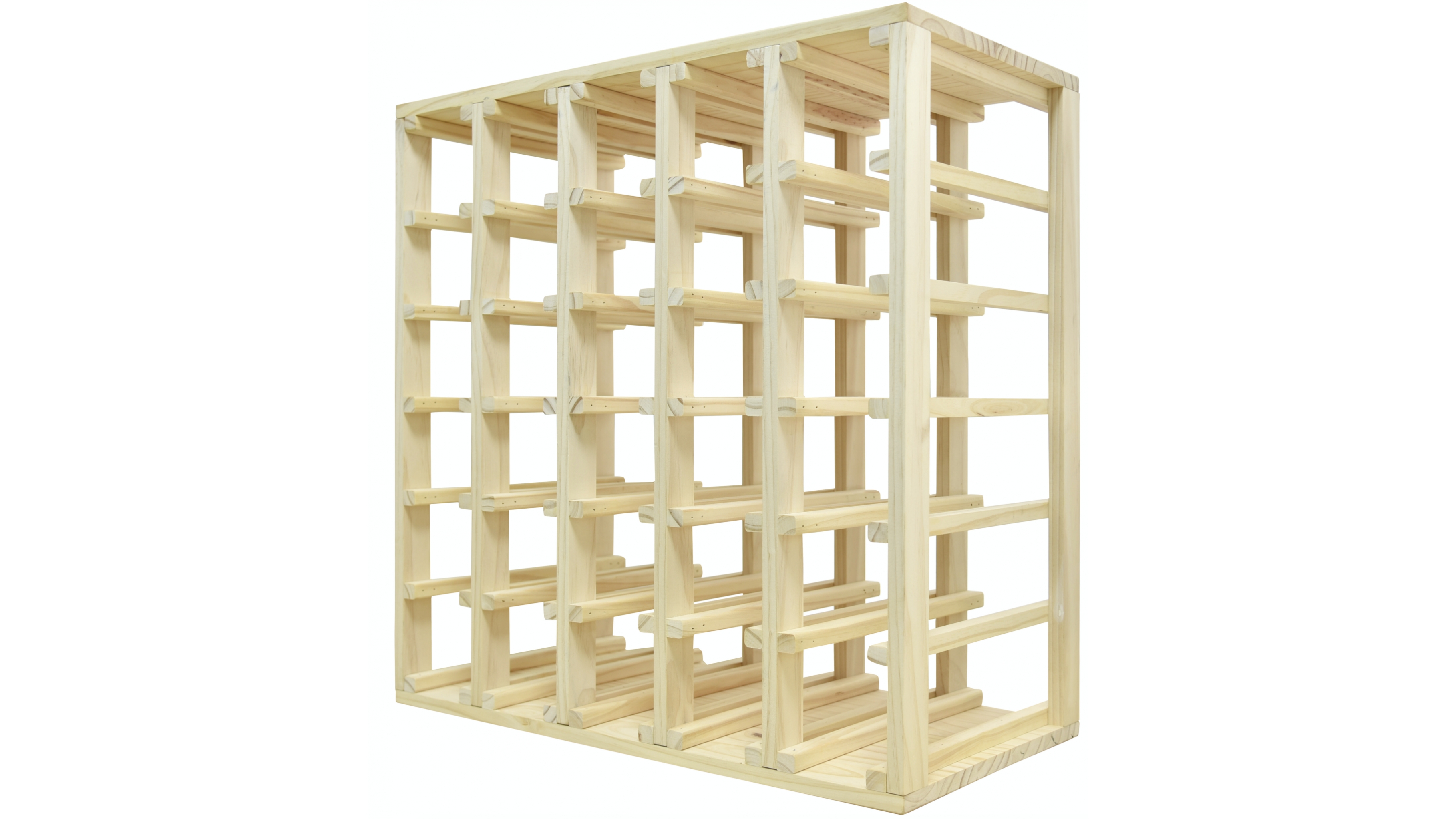 Wine Rack Store 30 Bottles Un - Assembled Cube Wine Rack - Natural Pine