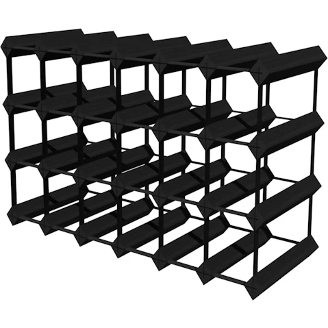 Wine Rack Store 24 Bottles Un-Assembled Classic Line Wine Rack - Rich Black